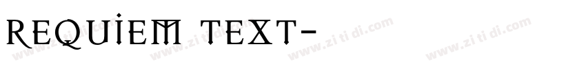 requiem text字体转换